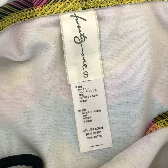 Forever 21 MULTI COLORED PRINTED TRIANGLE BIKINI - Picture 7 of 8